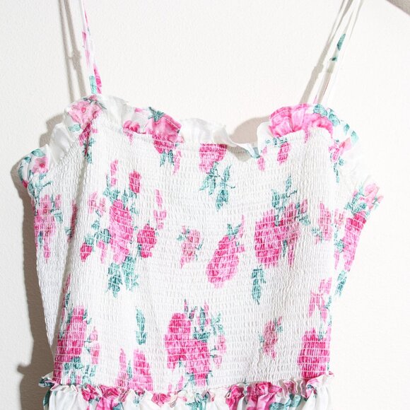 LoveShackFancy x Target Elise Smocked Tiered Dress Floral Midi Smocked Size XS - Picture 6 of 16